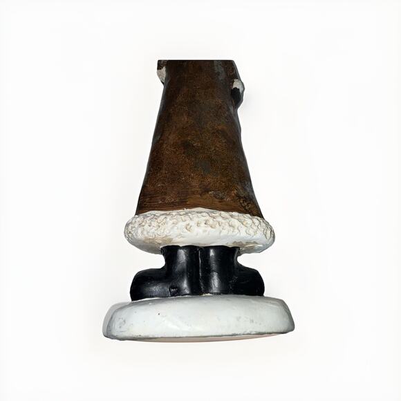 Red Vintage Santa Belsnickle German Style figurine, 18” Tall Silver Tone - Picture 2 of 7